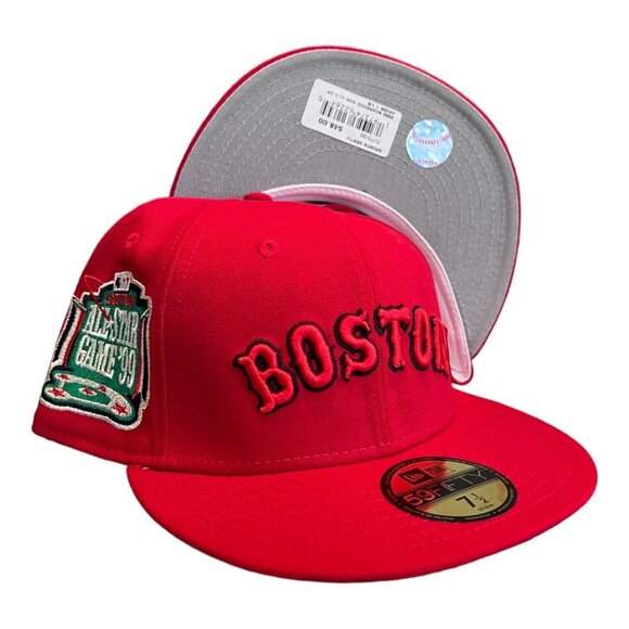 New Era Other - New Era Boston Red Sox 59FIFTY Fitted Hat Cap Red 1999 All Star Game Patch